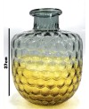Vase en verre Jaune et Gris - GM