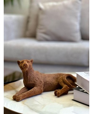  Tigre assis marron En Velours