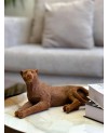 Tigre assis marron En Velours