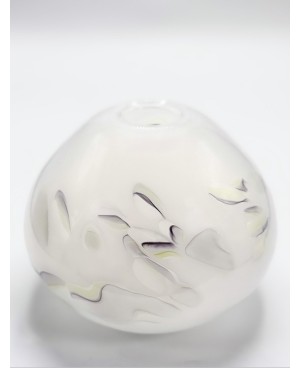 Vase en Verre Soufflé Blanc - PM