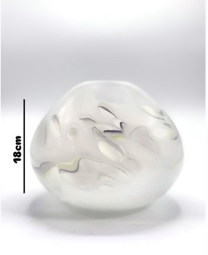 Vase en Verre Soufflé Blanc - PM