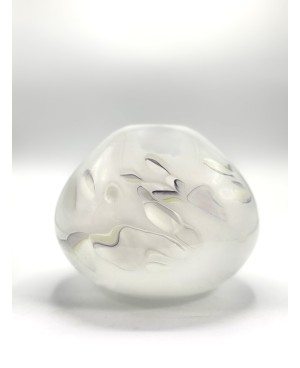 Vase en Verre Soufflé Blanc - PM