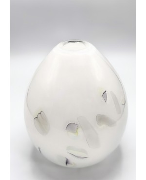Vase en Verre Soufflé Blanc - MM