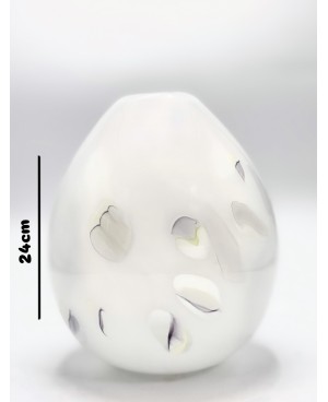 Vase en Verre Soufflé Blanc - MM