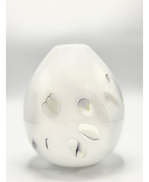 Vase en Verre Soufflé Blanc - MM
