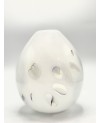 Vase en Verre Soufflé Blanc - MM