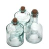 Huilier - Pack de 3 bouteilles en verre couleur Bleutée