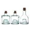Huilier - Pack de 3 bouteilles en verre couleur Bleutée