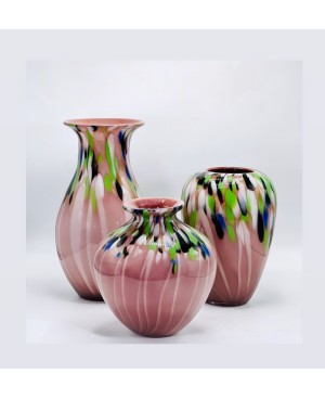 Vase en Verre Soufflé Rose - GM