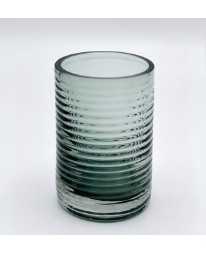  Vase en Verre Bleu Transparent Cylindrique - MM