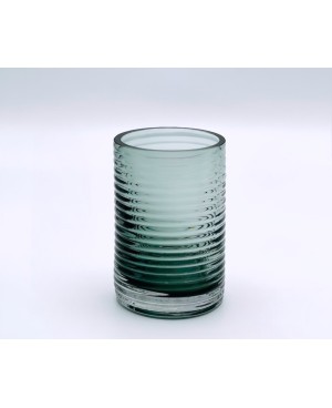 Vase en Verre Bleu Transparent Cylindrique - MM