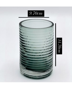 Vase en Verre Bleu Transparent Cylindrique - MM