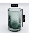 Vase en Verre Bleu Transparent Cylindrique - MM