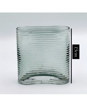 Vase en Verre Bleu Transparent - GM