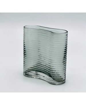 Vase en Verre Bleu Transparent - GM