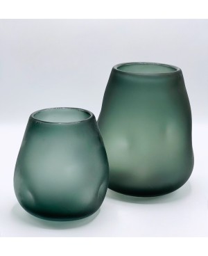  Vase en Verre Gris -