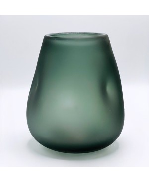 Vase en Verre Gris -
