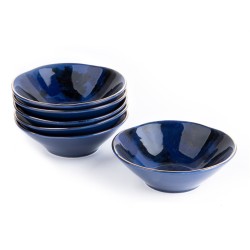  6 Bols Rond de 15cm Bleu - PARMLE