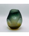 Vase en Verre Jaune et Bleu - GM