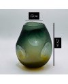Vase en Verre Jaune et Bleu - GM