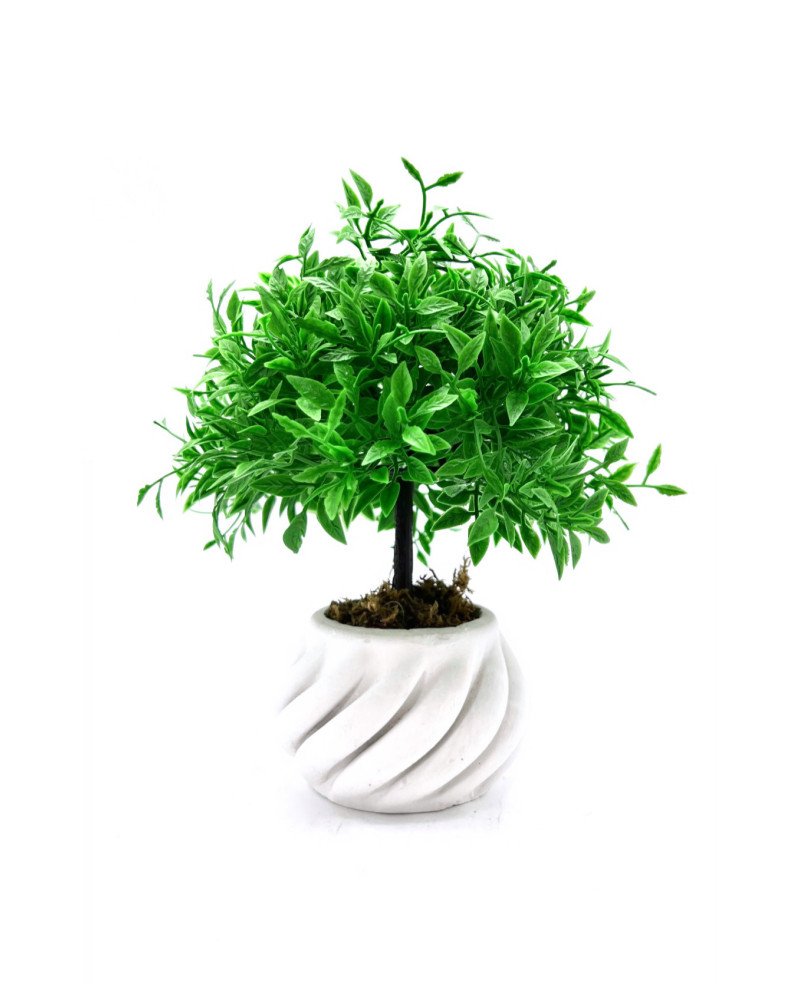 Plante Artificielle Basilic avec pot - 15.5cm