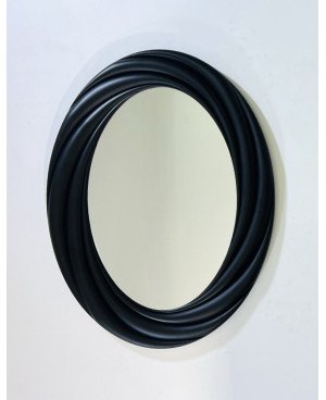  Miroir Décoratif en Plastique Noir - 76x56cm