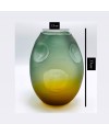 Vase en Verre Jaune et Bleu - MM