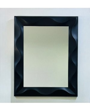  Miroir Décoratif en Plastique Noir - 75x60cm