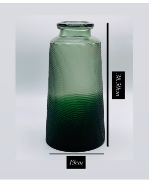 Vase en Verre Vert Mate - MM