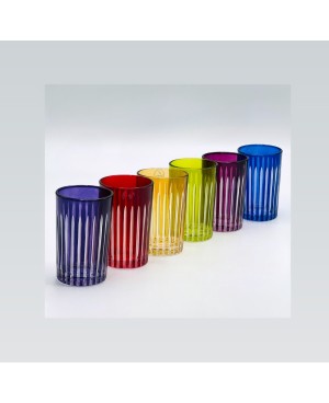  Set de 6 verres à Thé Strié Colorie