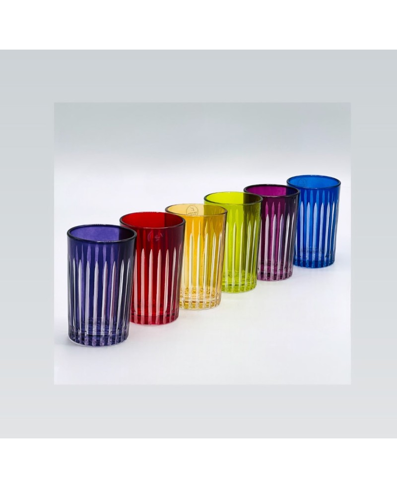 Set de 6 verres à Thé Strié Colorie