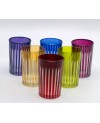 Set de 6 verres à Thé Strié Colorie