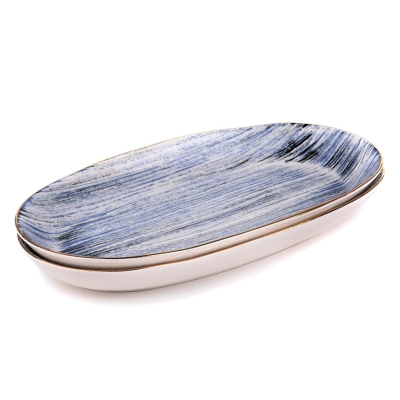 Set de 6 Assiettes 30cm Bleu - Art de Table Maroc - Prix