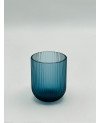 Coffret de 6 verres à eau Striés - Bleu