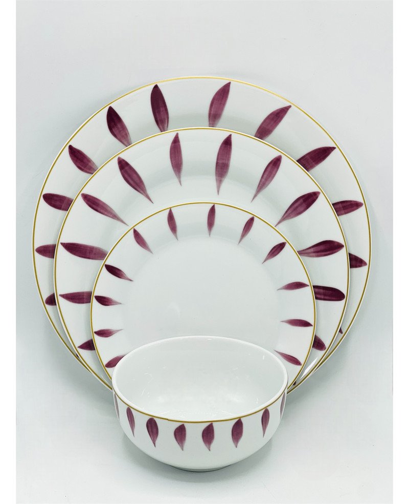 Service de Table 24pcs - Pétale Mauve