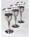 Set de 6 verres avec Pieds 270cc Silver