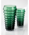Vase en verre vert 20x37cm Grand Modèle