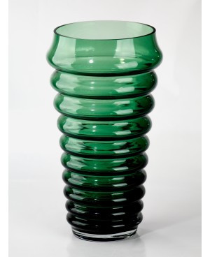 Vase en verre vert 20x37cm Grand Modèle