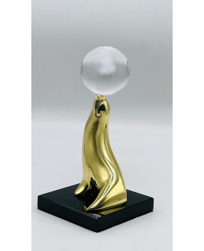 Statut Décoratif Fock Boule en Cristal