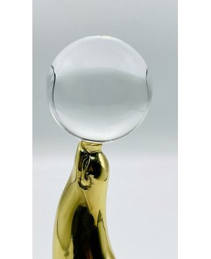 Statut Décoratif Fock Boule en Cristal