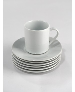 Coffret de 6 Tasses à Café Blanche