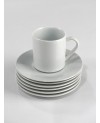 Coffret de 6 Tasses à Café Blanche