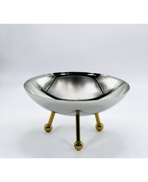  Bol de Presentation avec Pied Doré