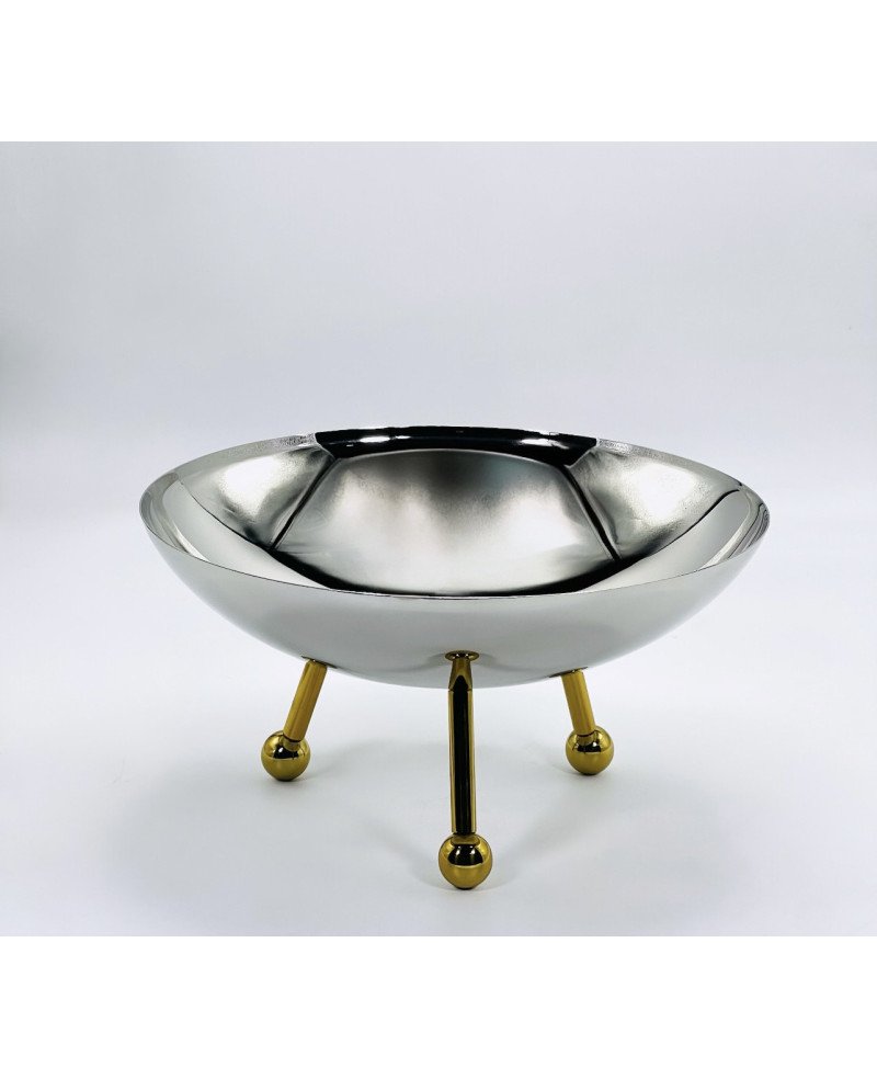 Bol de Presentation avec Pied Doré