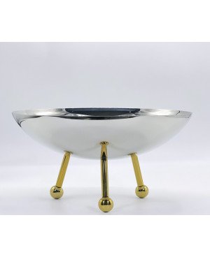 Bol de Presentation avec Pied Doré