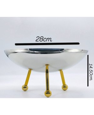 Bol de Presentation avec Pied Doré