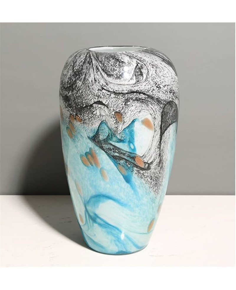 Vase en Verre Soufflé - GM Bleu Van