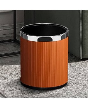  Poubelle en Cuir Orange