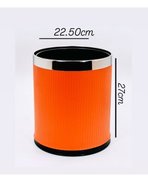 Poubelle en Cuir Orange