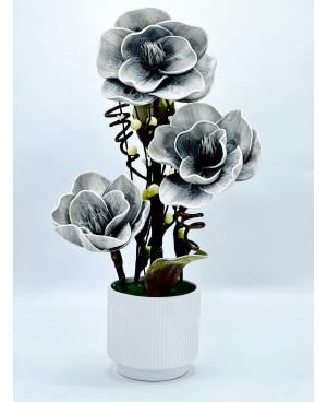  Plante Artificielle Tulipe 46cm - Grise